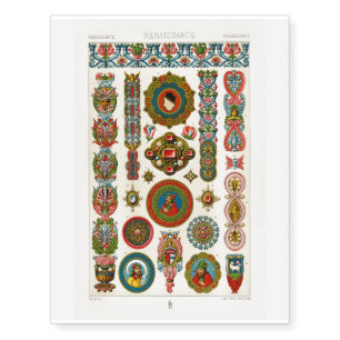 Vintage Renaissance Beautiful patterns Temporary Tattoos