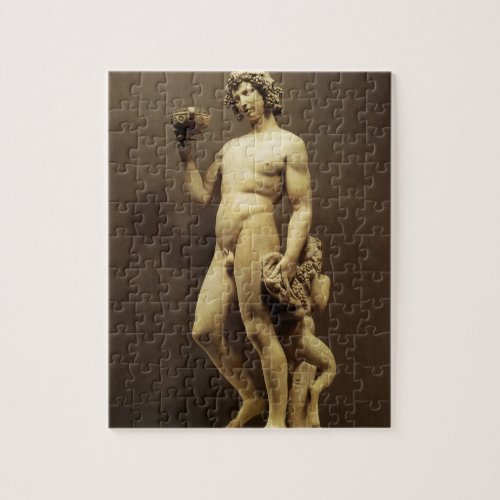 Vintage Renaissance Statue Bacchus by Michelangelo Jigsaw Puzzle