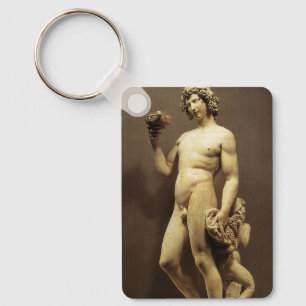Vintage Renaissance Statue Bacchus by Michelangelo Keychain
