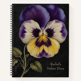 Vintage Renaissance Wild Pansy (Viola tricolor) Notebook