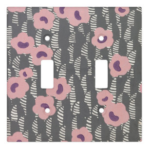Vintage René Crevel French Art Deco Pink Floral Light Switch Cover