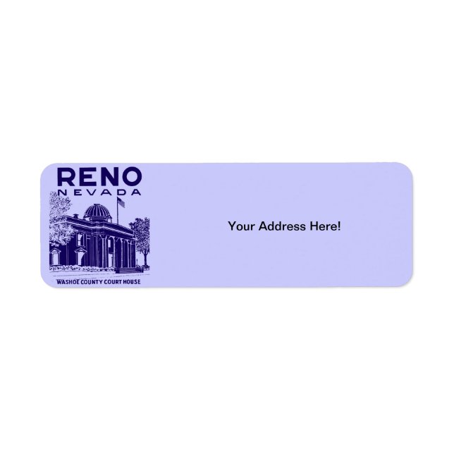 Vintage Reno Nevada Label (Front)