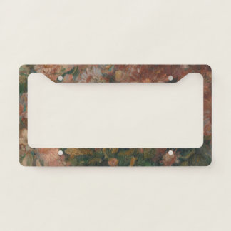 Vintage Renoir Painting Still Life with Flowers License Plate Frame