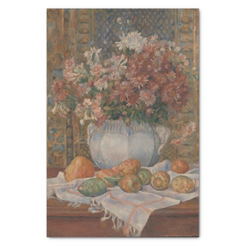 Vintage Renoir Painting Still Life with Flowers Tissue Paper