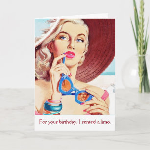 Vintage - Rented a Limo for Your Birthday, Card
