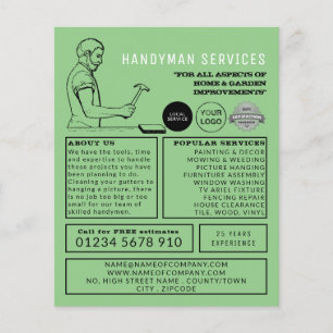 Vintage Repairman, Handyman Advertising Flyer