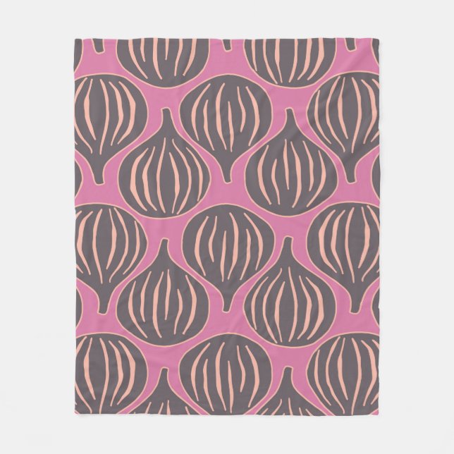 vintage repeat seamless pattern with figs. fleece blanket (Front)