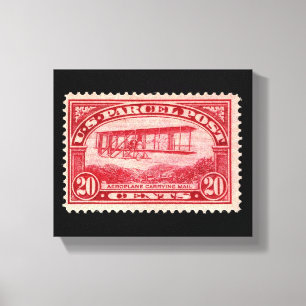 Vintage Replica US Postage Stamp, Air Mail Canvas Print
