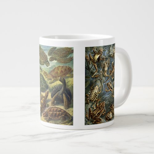 Vintage Reptiles and Amphibians by Ernst Haeckel Large Coffee Mug