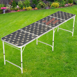 Vintage Republic Banner Family Nam Beer Pong Table