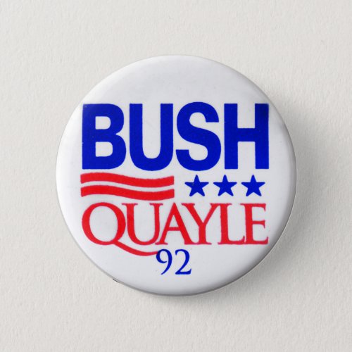 Vintage Republican Election Art Bush Quayle Button