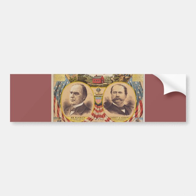 Vintage Republican Party Presidential Campaign Bumper Sticker (Front)