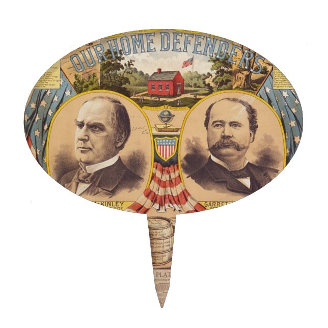 Vintage Republican Party Presidential Campaign Cake Topper (Front)