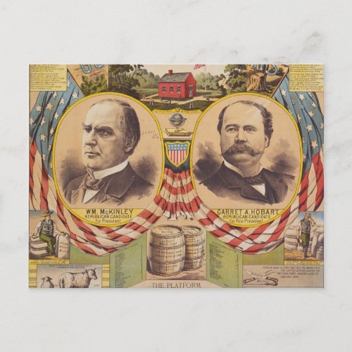 Vintage Republican Party Presidential Campaign Invitation Postcard