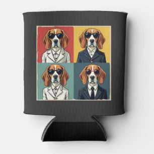  Vintage Rerto Beagle Dog 70s Style Sunglasses Can Cooler