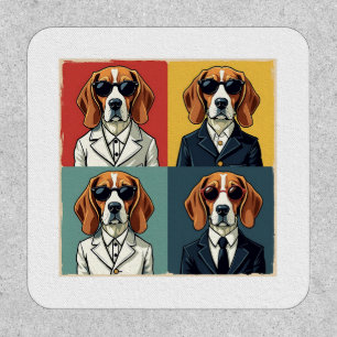 Vintage Rerto Beagle Dog 70s Style Sunglasses Patch