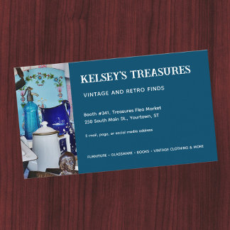 Vintage Resale or Flea Market Vendor Any Photo Business Card