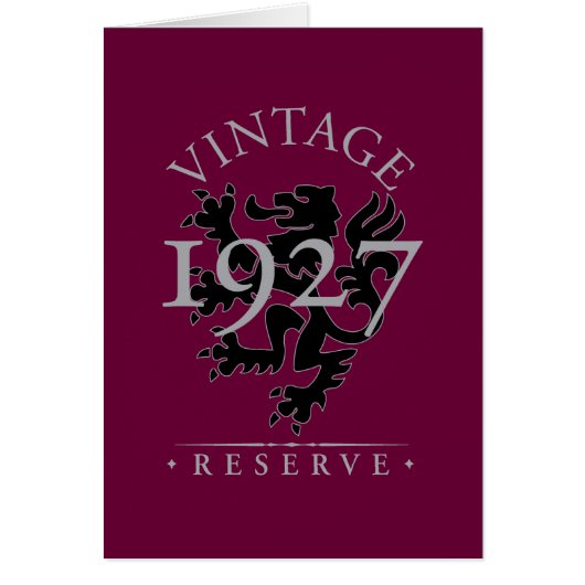 Vintage Reserve 1927 (Front)