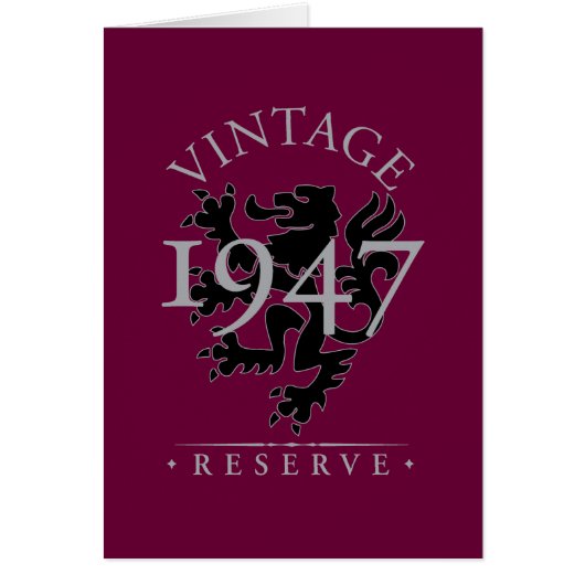 Vintage Reserve 1947 Cards (Front)