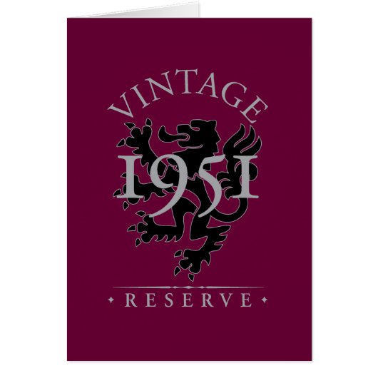 Vintage Reserve 1951 Cards (Front)
