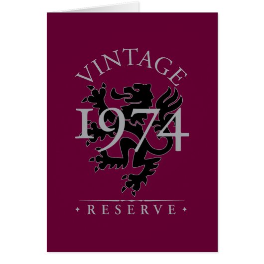 Vintage Reserve 1974 Cards (Front)