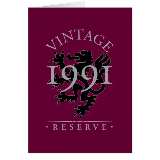 Vintage Reserve 1991 Cards (Front)