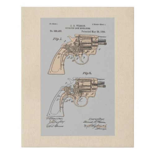 Vintage Resolver Patent Illustration Faux Canvas Print