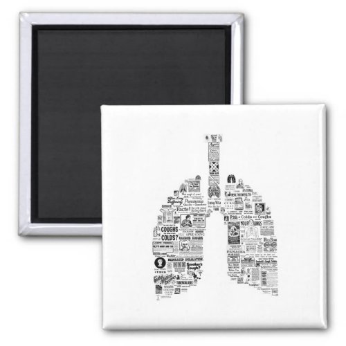 Vintage Respiratory Remedies pulmonology lungs art Magnet