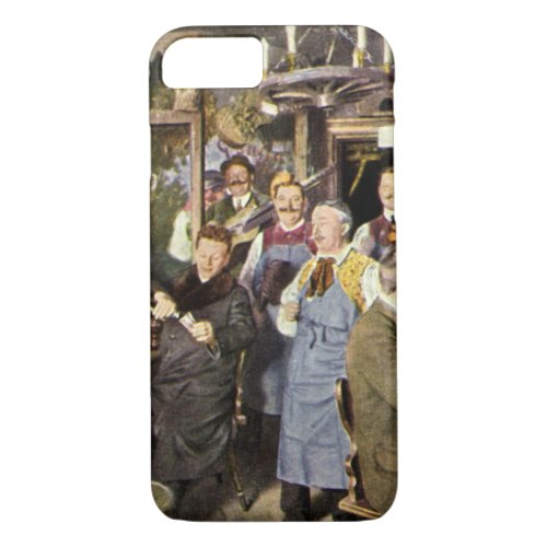 Vintage Restaurant Bar People Celebrating Party iPhone 87 Case