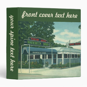 Vintage Restaurant, Retro Rhinebeck Roadside Diner 3 Ring Binder