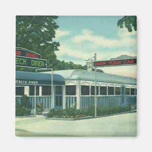 Vintage Restaurant, Retro Rhinebeck Roadside Diner Magnet