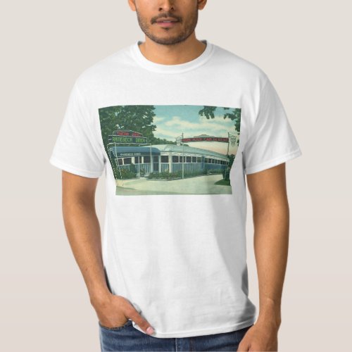 Vintage Restaurant Retro Rhinebeck Roadside Diner T_Shirt