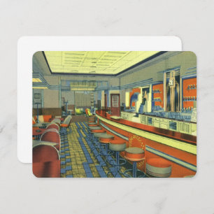 Vintage Restaurant Retro Roadside Diner Invitation