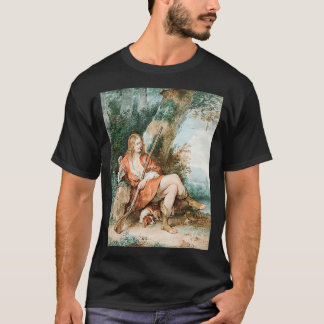 Vintage Resting Hunter Illustration By Aert Schoum T-Shirt