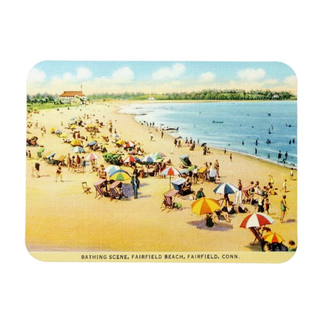 Vintage Restoration Connecticut Beach Magnet (Horizontal)