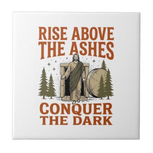 Vintage Resurrection Cave Quote Engraving Shirt De Ceramic Tile