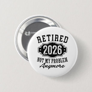 Vintage Retired 2026 Milestone Achievement Badge Button