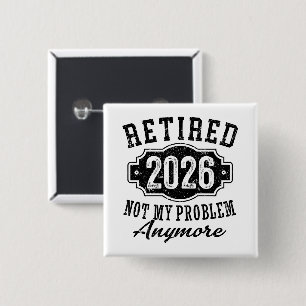 Vintage Retired 2026 Milestone Achievement Badge Button