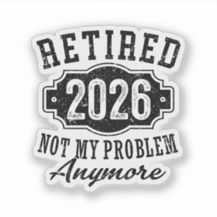Vintage Retired 2026 Milestone Achievement Badge Sticker