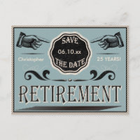 Vintage Retirement Party Save The Date