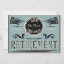 Vintage Retirement Party Save The Date Invitation