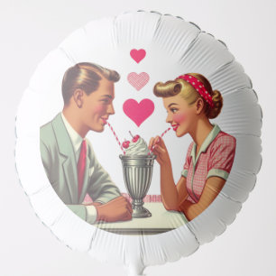 Vintage/retro 1950s malt shop Valentines Balloon
