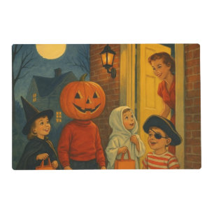 Vintage/retro 1950s trick or treating Halloween Placemat