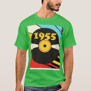 Vintage Retro 1955 Birthday Shirt Vinyl Music