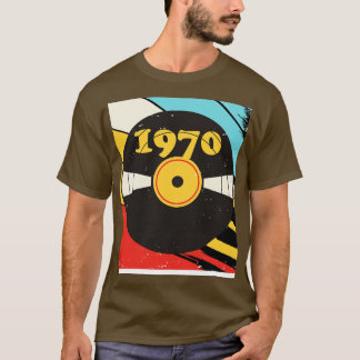 Vintage Retro 1970 Birthday Shirt Vinyl Music