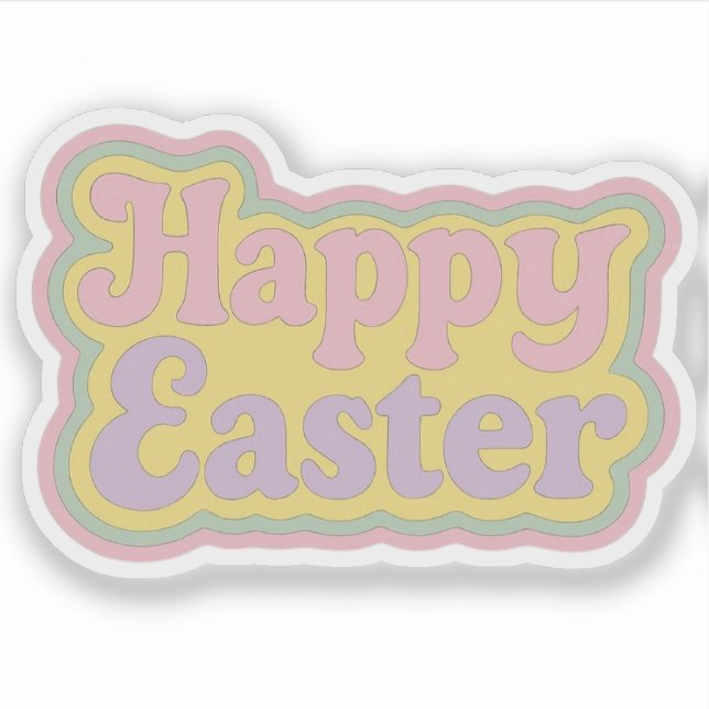 Vintage/retro 1970s Easter  Sticker (Front)