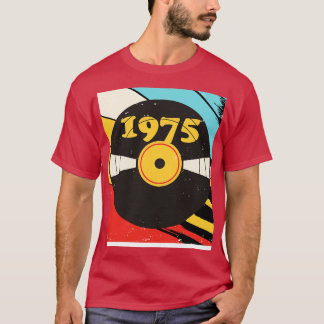 Vintage Retro 1975 Birthday Shirt Vinyl Music