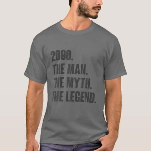 Vintage Retro 21St 2000 Birthday _ Gift For 21 Yea T_Shirt