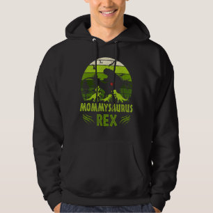Vintage Retro 3 Kids Mommysaurus Dinosaur Family M Hoodie