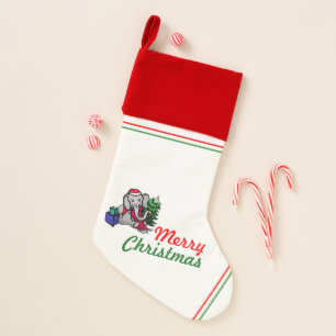 Vintage Retro 40s/50s Cartoon Christmas Elephant Christmas Stocking